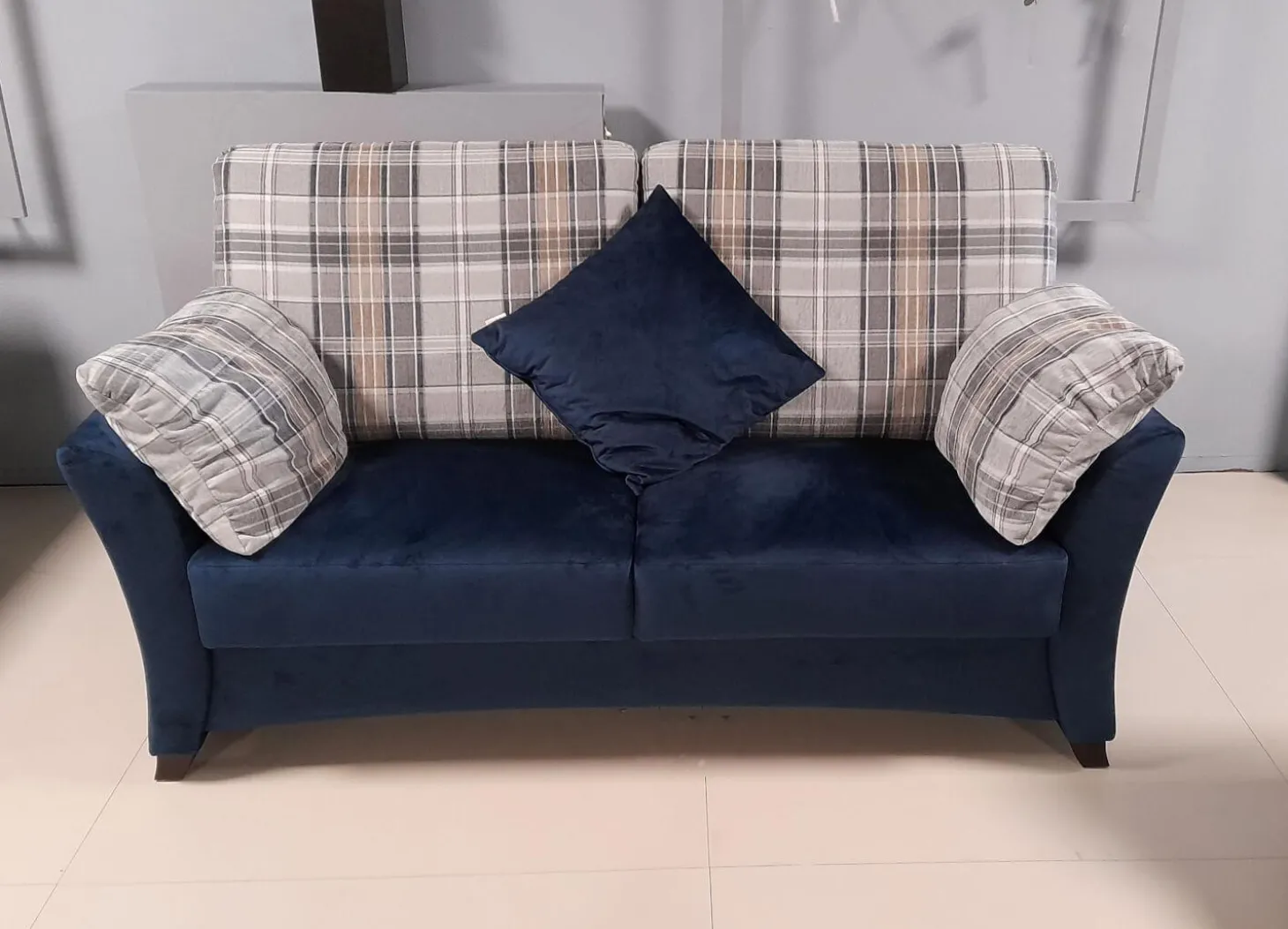 Garnitur KS 9720-1 Sydney Stoff 657577 Fuß Buche Maronfarbig 2 Sofas