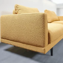 Garnitur Long Island 2/75 Stoff Promise JA1629/040 Gelb mit Tisch und Anbauelement