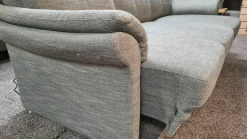 Garnitur LS 673517 Well 3671 Stoff Lavado Fresh 8 Granit Grau 2 Sofas 1 Hocker