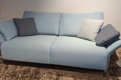 Garnitur Modena Stoff 2022.45 Blau 2 Sofas 1 Sessel 1 Hocker