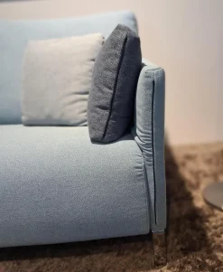 Garnitur Modena Stoff 2022.45 Blau 2 Sofas 1 Sessel 1 Hocker