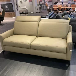 Garnitur MR9120 Stoff Lario Olive Grün Füße Stahl Schwarz Matt 2 Sofas