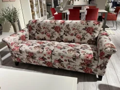 Garnitur Providence Stoff 730 11 Gemustert Holzfuß 2 Sofas