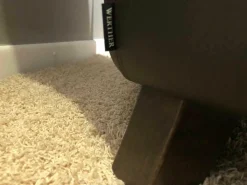 Garnitur Sienna Leder L7071B Schwarzbraun Fuß Beizton 2 Sessel 1 Sofa