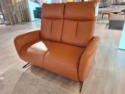 Garnitur Sitzkonzept Leder Credo Brandy Braun Kufe Metall Schwarz Geboden