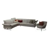 Garnitur Sofa Regina mit Sessel Vinson Stoff Escana Naturel