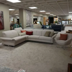 Garnitur Sofa Regina mit Sessel Vinson Stoff Escana Naturel