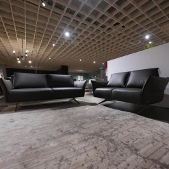 Garnitur Vineto Leder Bull Carbone Faden 1222 Schwarz Inklusive Kissen