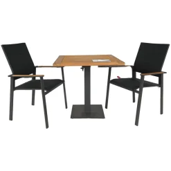 Garten Tischgruppe Tisch Bistro Geölt Mit 2 Stühlen