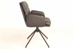 Gianluca Drehgestell Sessel Leder Toledo Nero