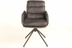 Gianluca Drehgestell Sessel Leder Toledo Nero