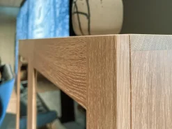 Glasvitrine BC 04 Eiche Weiß Pigmentiert Geölt Glasfüllung Gestell Schwarz