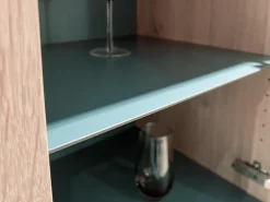 Glasvitrine BC 04 Eiche Weiß Pigmentiert Geölt Glasfüllung Gestell Schwarz