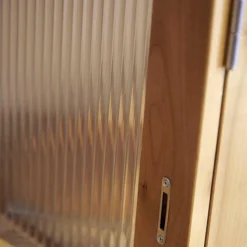 Glasvitrine Kirschbaum Geölt Modell 5176 Mit Riffglas