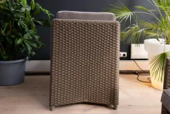 Highbacksessel Diamond Taupe Gestell Aus Aluminium Und CaneLine Weave Graphite