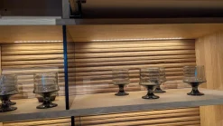 Highboard Cortona Eiche Massiv Mit Beleuchtung