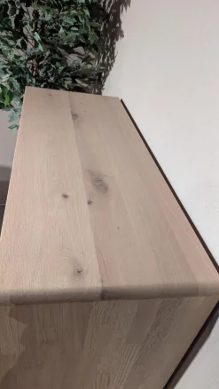 Highboard Cortona Eiche Massiv Mit Beleuchtung