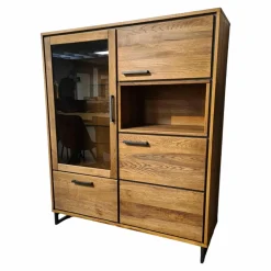 Highboard Oakhaven Zerreiche Massiv Old Bassanofarbig Geölt