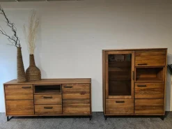 Highboard Oakhaven Zerreiche Massiv Old Bassanofarbig Geölt