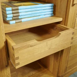 Highboard Pablo Wildeiche Natur Geölt Inklusive Beleuchtung