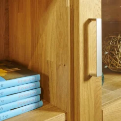 Highboard Pablo Wildeiche Natur Geölt Inklusive Beleuchtung