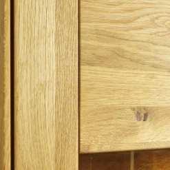 Highboard Pablo Wildeiche Natur Geölt Inklusive Beleuchtung