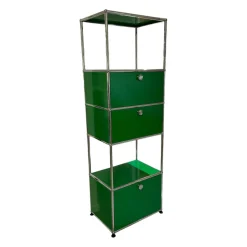 Highboard Pulverbeschichteter Stahl USM Grün Chrom