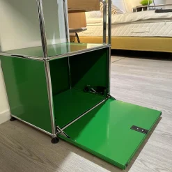 Highboard Pulverbeschichteter Stahl USM Grün Chrom