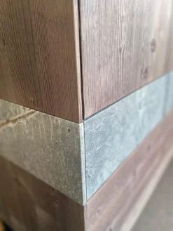 Highboard Puro Massivholz Bergfichte Mit Naturstein Einlagen