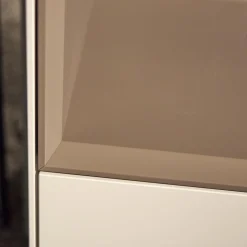 Highboard Soma Lack Matt Weiß Basalt Zargen Lack Weiß Matt Gestell Wange Alufarbig