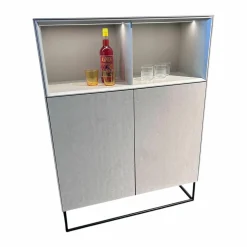 Highboard Soma Lack Steingrau Abdeckplatte Beton Grau Mit Beleuchtung