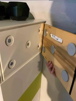 Highboard Soma Weiß Kernnussbaum Lemon