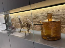 Highboard Tucson Lack Graphitgrau Verglast Akzent Wildeiche Mit Beleuchtung Inklusive Schalter