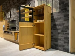 Highboard WK 490 Baristo 180180 Asteiche Massiv Natur 2502 Belassen Geölt Mit LED Beleuchtung