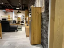 Highboard WK 490 Baristo 180180 Asteiche Massiv Natur 2502 Belassen Geölt Mit LED Beleuchtung