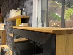 Highboard WK 490 Baristo 180180 Asteiche Massiv Natur 2502 Belassen Geölt Mit LED Beleuchtung