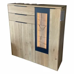 Highboard Wolter Wildeiche mit Akzentbeleuchtung