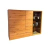 Hängeschrank Eiche Natur Front Venedig Eiche Natur Und Rauchglas Mit Beleuchtung