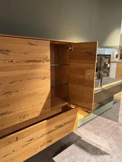 Hängeschrank Eiche Natur Front Venedig Eiche Natur Und Rauchglas Mit Beleuchtung