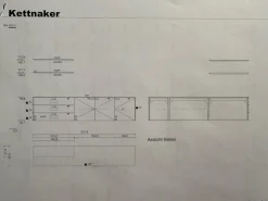Hänge-Sideboard Soma Glas Steingrau Matt mit 2 Wandborden