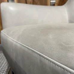 Hochlehnsessel Coco Bezug BW 0300-704 Leder Gascogne Grey Inklusive Hocker