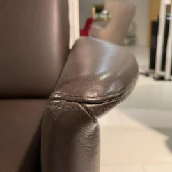 Hochlehnsessel Zento Bezug Leder 843 Dunkelbraun Elektrisch Verstellbar