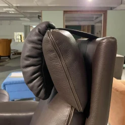 Hochlehnsessel Zento Bezug Leder 843 Dunkelbraun Elektrisch Verstellbar