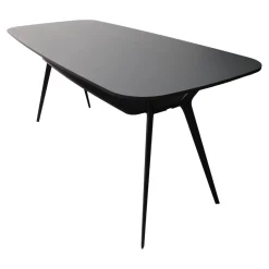 Hochtisch Biplane Platte MDF Und Gestell Aluminium Schwarz Lackiert