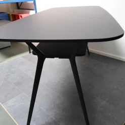 Hochtisch Biplane Platte MDF Und Gestell Aluminium Schwarz Lackiert