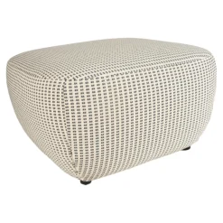 Hocker Bay Outdoor Stoff Lamone Weiß Blau Innengestell Stahlrohr