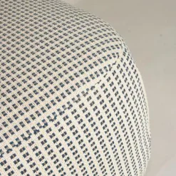 Hocker Bay Outdoor Stoff Lamone Weiß Blau Innengestell Stahlrohr