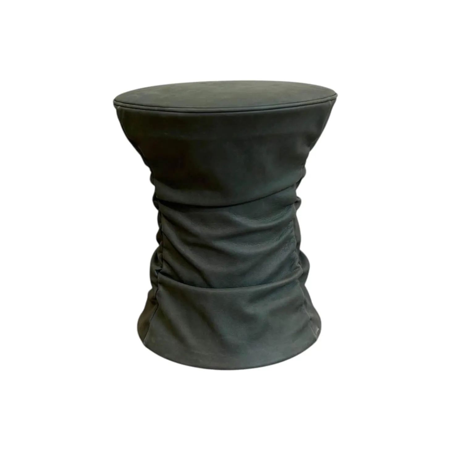 Hocker Bellows 222 H1 Leder Vintage Blue Tourmaline Blau Grau Gestell Holzkonstruktion Mit Gasfeder