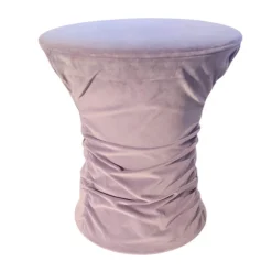 Hocker Bellows Velourstoff Harald 2 652 Blue Grey Violett