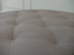 Hocker Big Jack Bezug Leder Rancho Cora Grau Beige